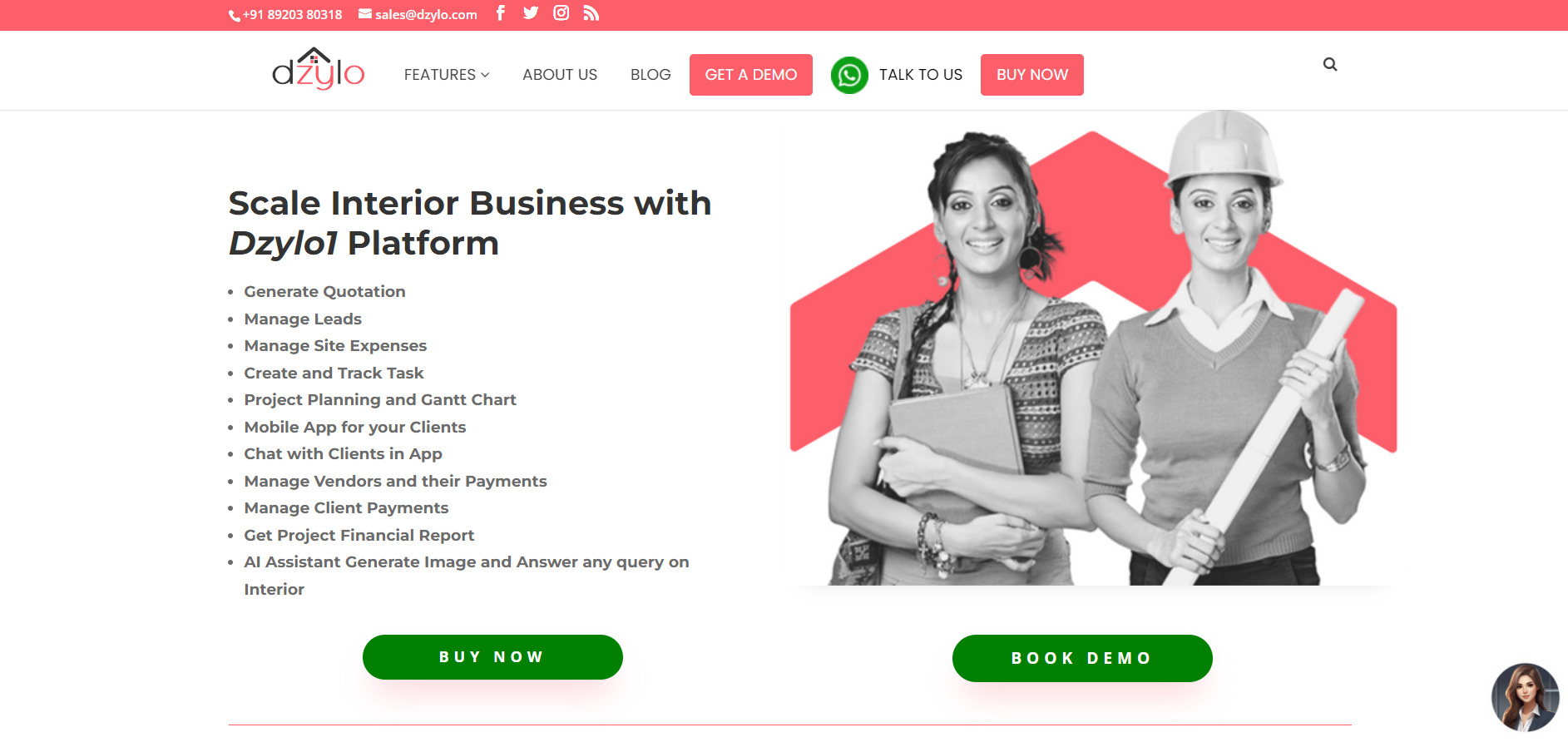 Dzylo: Best Cloud based CRM for interior designers 2024