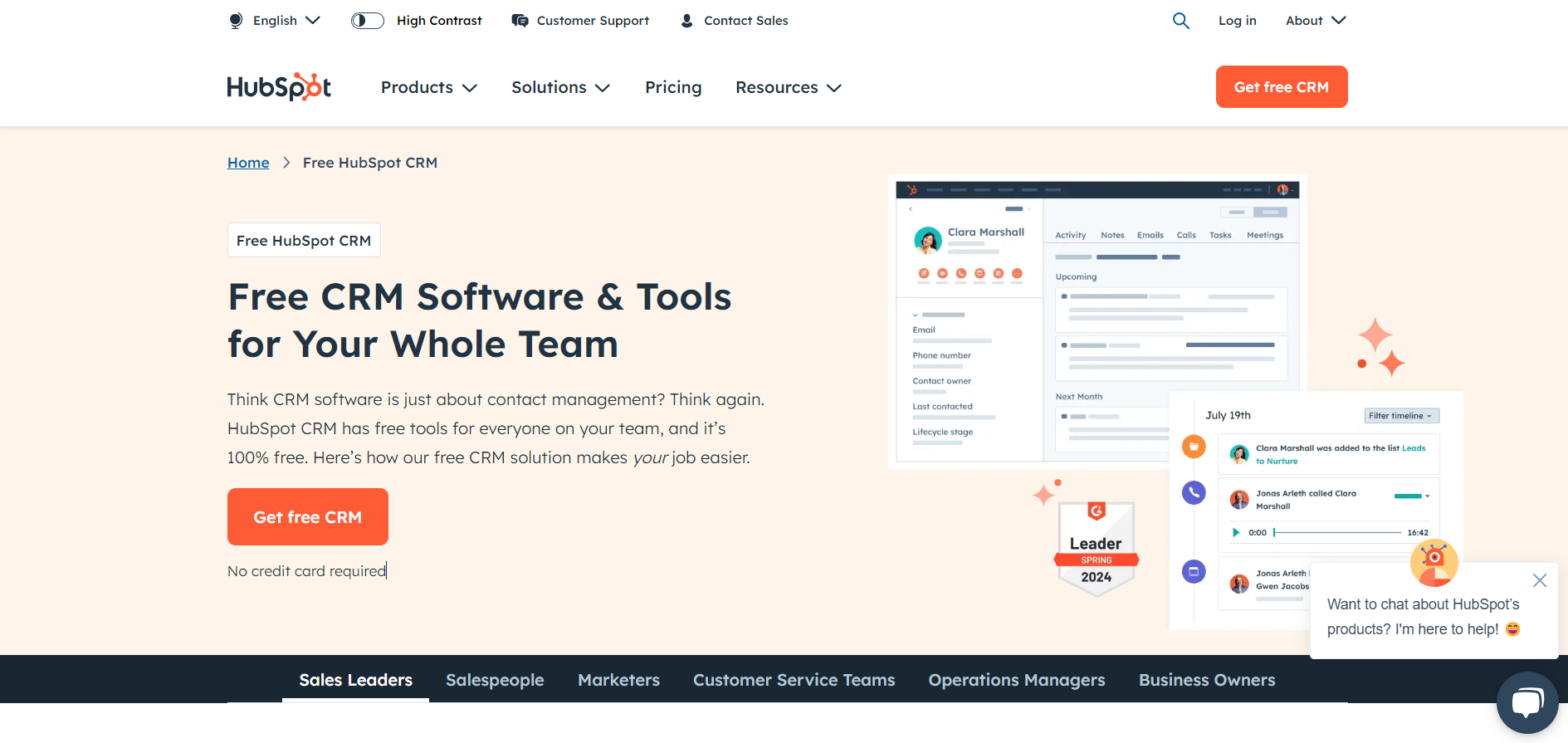 Hubspot CRM Software