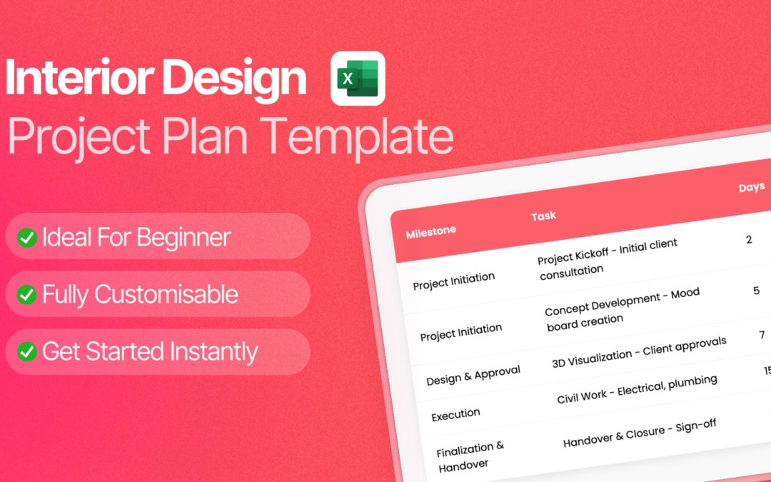 Project Plan Template for Interior Design