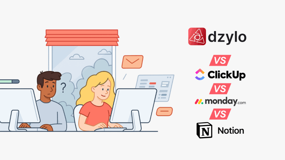 Dzylo vs clickup vs notion vs monday best project software for interiors